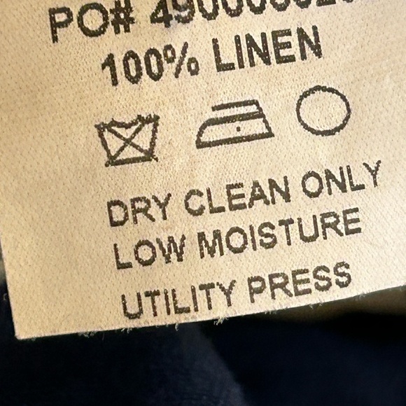 Lauren Ralph Lauren Pleated Cuffed Men's Navy Dress Pants - Picture 7 of 7